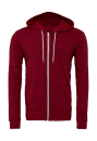 Unisex Poly-Cotton Full Zip Hoodie / Bella 3739