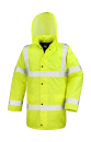 Core High Viz Motorway Coat Sicherheitsjacke, Kapuze /  Result R218X