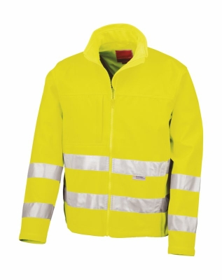 Fluoreszierende Softshelljacke / High-Viz Soft Shell Jacket bis Gr.3XL / Result R117X