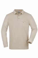 Mens Workwear Polo Pocket Longsleeve bis Gr.6XL / James & Nicholson JN866