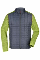 Herren Knitted Hybrid Jacke bis Gr.3XL / James Nicholson JN742